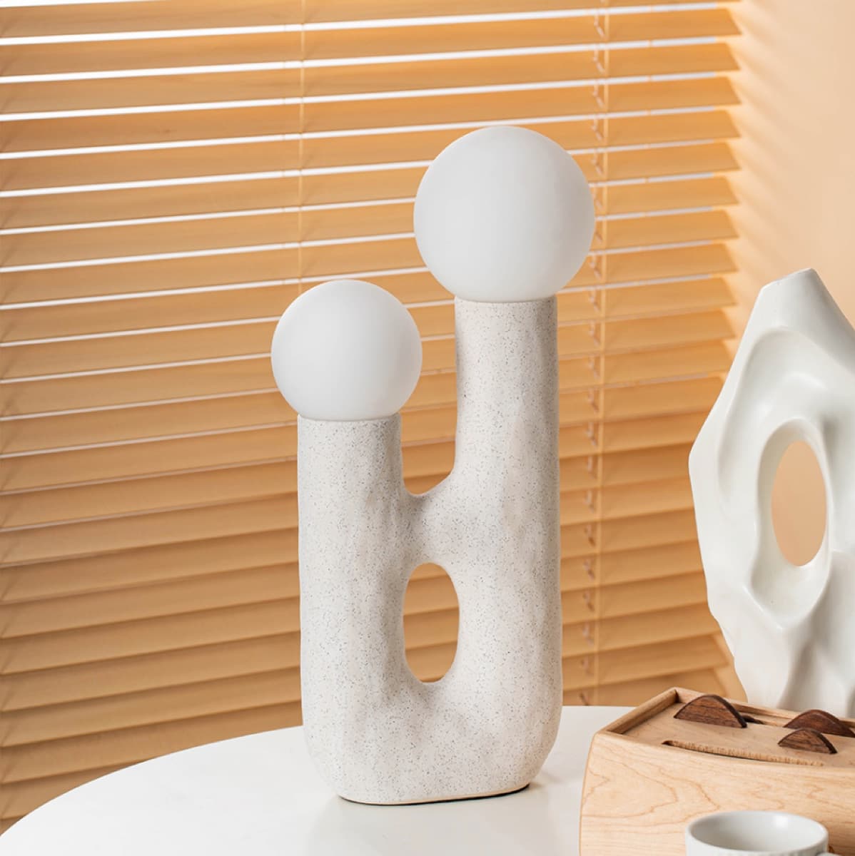 Luneare Duo Bollamp Graniet Wit