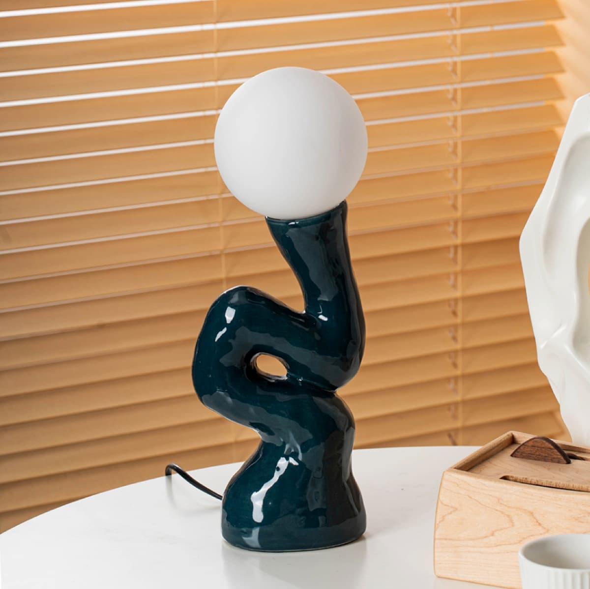 Luneare Onda Sculptuurlamp Petrol